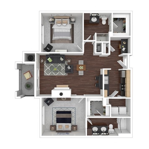a floor plan of our studio apartment at riviera palms
